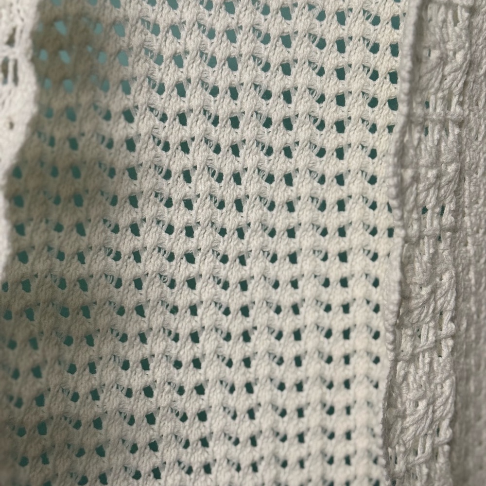 Off White Crochet Knit Cardigan - Picture 4 of 5